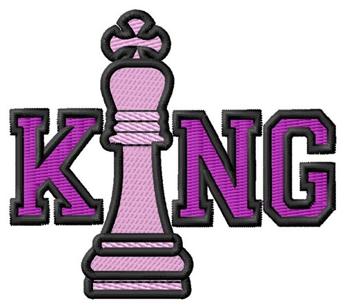 King Chess Piece Machine Embroidery Design