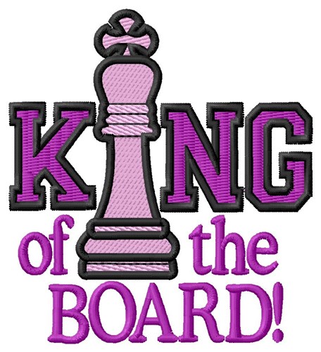 King of the Board Machine Embroidery Design