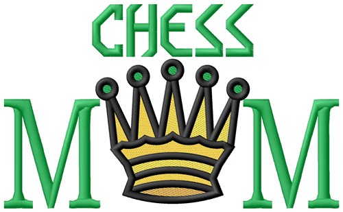 Chess Mom Machine Embroidery Design