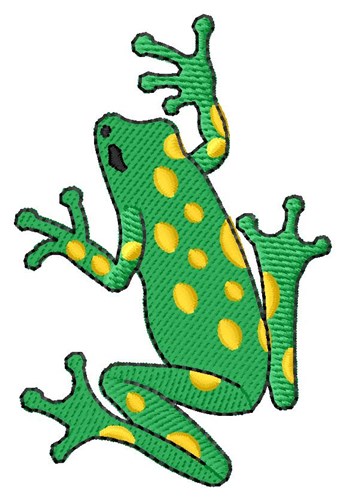 Yellow Spots Frog Machine Embroidery Design