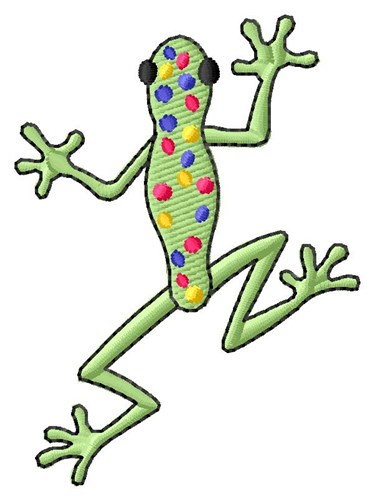 Colorful Frog Machine Embroidery Design