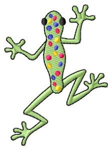 Picture of Colorful Frog Machine Embroidery Design