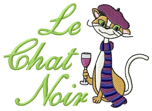 Le Chat Noir Machine Embroidery Design