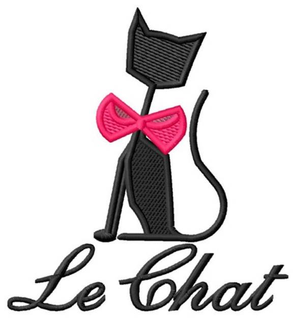 Picture of Le Chat Machine Embroidery Design