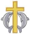Picture of Dolphin Cross Machine Embroidery Design