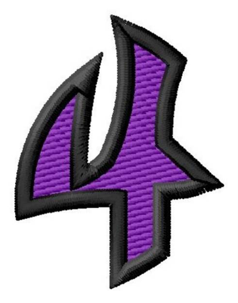 Picture of Pointed Purple 4 Machine Embroidery Design