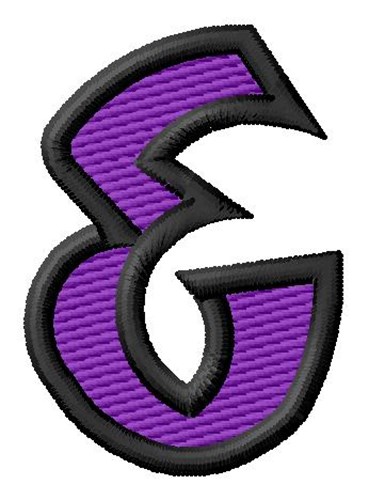 Pointed Purple Ampersand Machine Embroidery Design