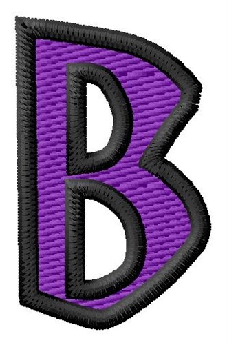 Pointed Purple B Machine Embroidery Design