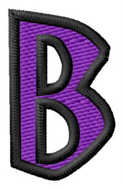 Picture of Pointed Purple B Machine Embroidery Design