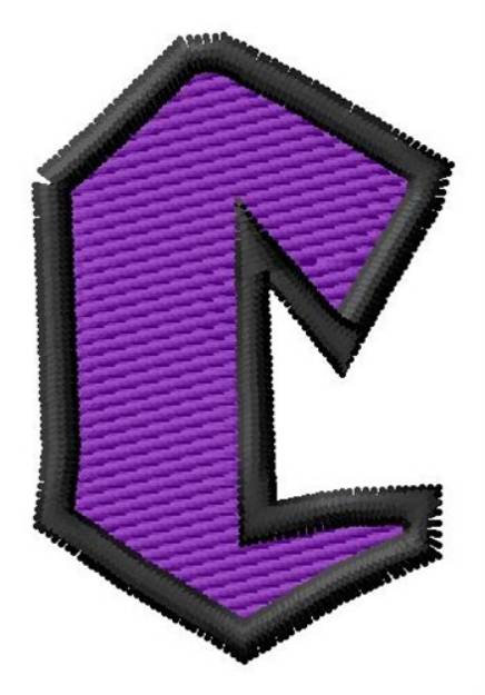 Picture of Pointed Purple C Machine Embroidery Design