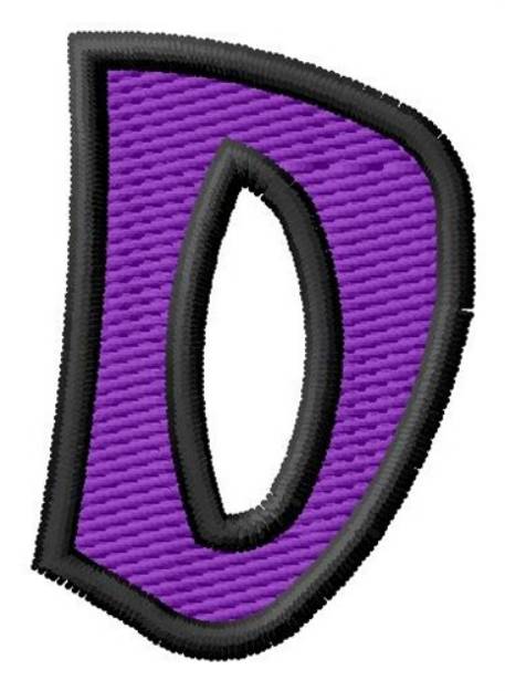 Picture of Pointed Purple D Machine Embroidery Design