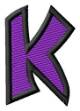 Picture of Pointed Purple K Machine Embroidery Design