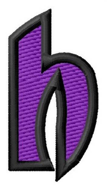 Picture of Pointed Purple h Machine Embroidery Design