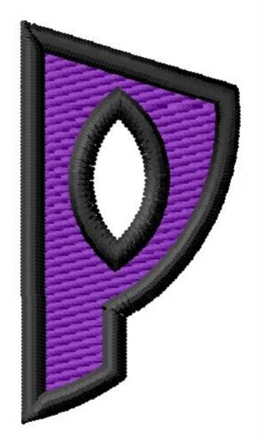 Picture of Pointed Purple p Machine Embroidery Design