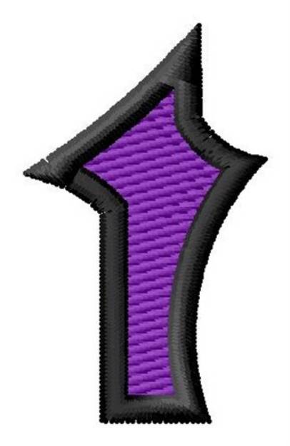 Picture of Pointed Purple t Machine Embroidery Design
