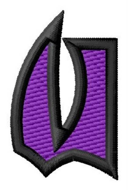 Picture of Pointed Purple u Machine Embroidery Design