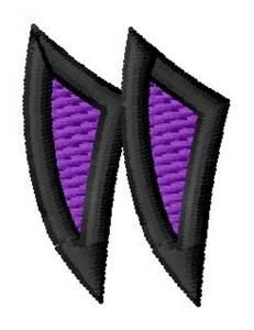 Picture of Pointed Purple Left Quotation Machine Embroidery Design