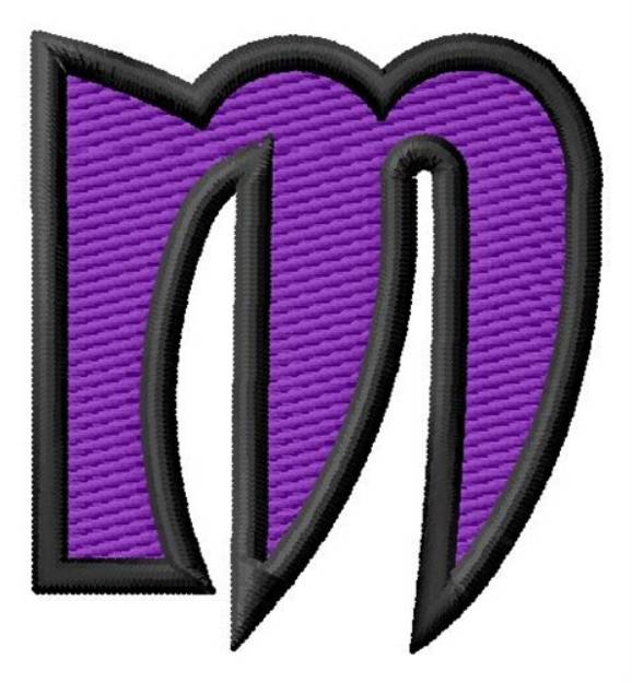 Picture of Pointed Purple M Machine Embroidery Design