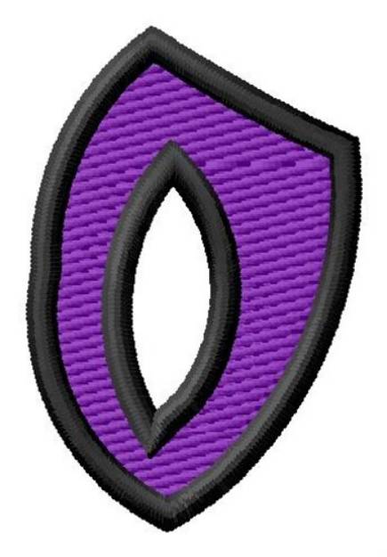 Picture of Pointed Purple O Machine Embroidery Design