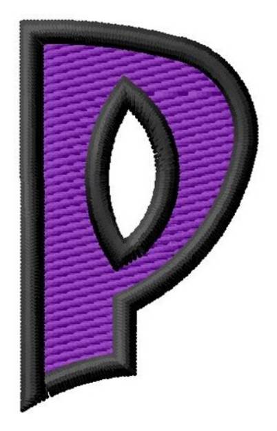 Picture of Pointed Purple P Machine Embroidery Design