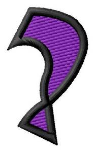 Picture of Pointed Purple Question Machine Embroidery Design