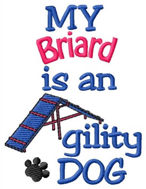 Picture of Briard Dog Machine Embroidery Design