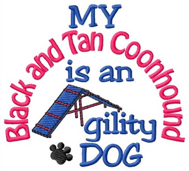 Picture of Black and Tan Coonhound Machine Embroidery Design