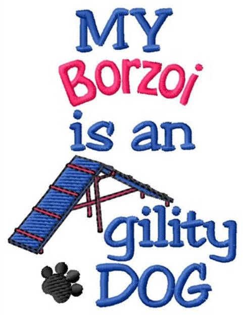 Picture of Borzoi Dog Machine Embroidery Design