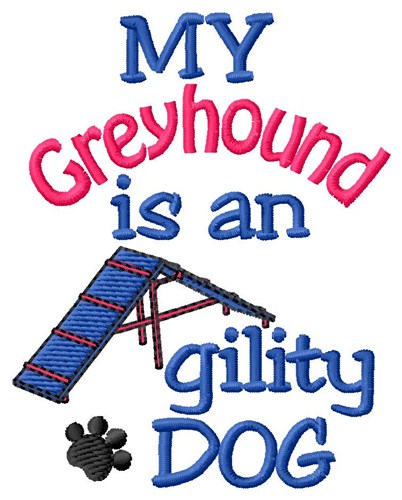 Greyhound Dog Machine Embroidery Design