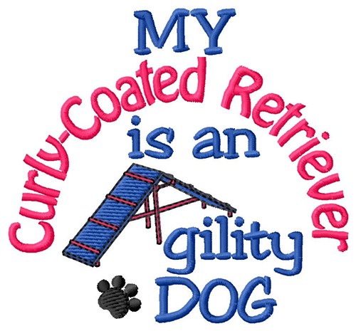 Curly-Coated Retriever Machine Embroidery Design
