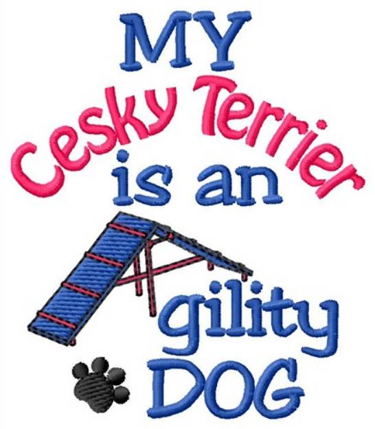 Picture of Cesky Terrier Machine Embroidery Design