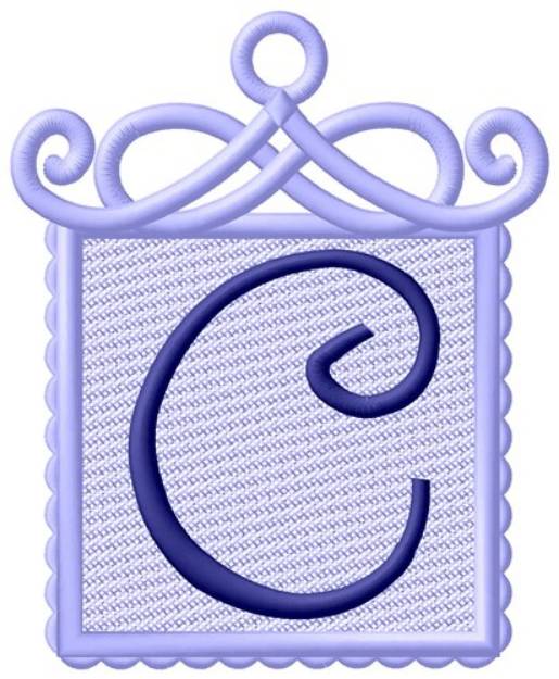 Picture of Framed Purple Font C Machine Embroidery Design