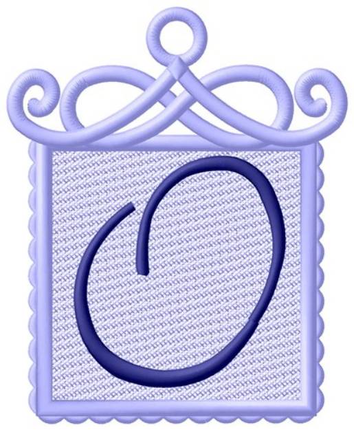 Picture of Framed Purple Font O Machine Embroidery Design