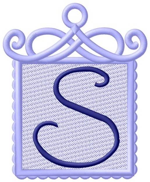 Picture of Framed Purple Font S Machine Embroidery Design