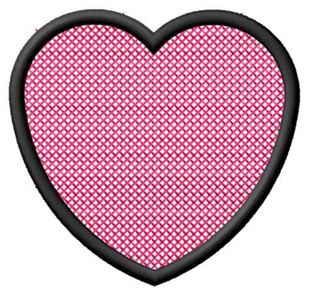Picture of Outlined Heart Machine Embroidery Design