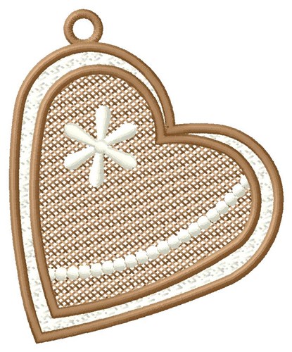 Heart Ornament Machine Embroidery Design