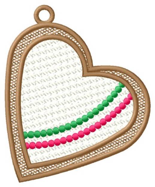 Picture of Framed Heart Ornament Machine Embroidery Design