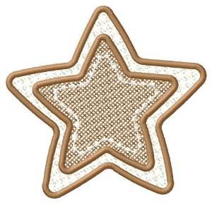 Picture of Framed Star Machine Embroidery Design