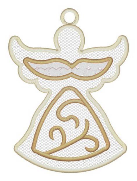 Picture of Embellished Angel Ornament Machine Embroidery Design
