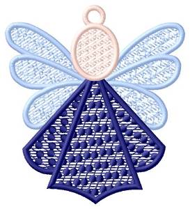 Picture of Blue Angel Ornament Machine Embroidery Design