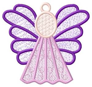 Picture of Purple Angel Ornament Machine Embroidery Design