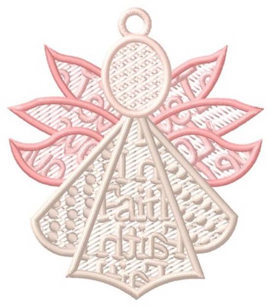 Picture of Faith Angel Ornament Machine Embroidery Design