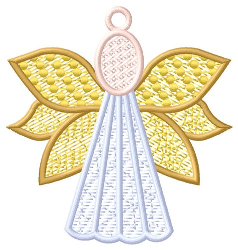 Colorful Angel Ornament Machine Embroidery Design