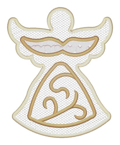 Embellished Angel Machine Embroidery Design