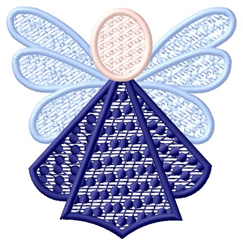 Purple Angel Machine Embroidery Design
