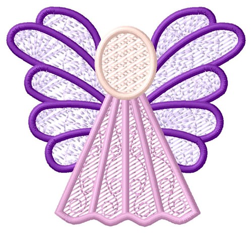 Pink Angel Machine Embroidery Design