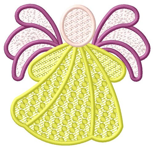 Yellow Angel Machine Embroidery Design