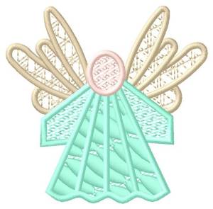 Picture of Green Angel Machine Embroidery Design