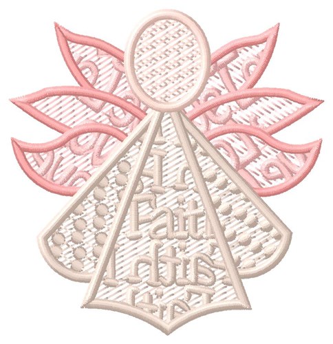 Faith Angel Machine Embroidery Design