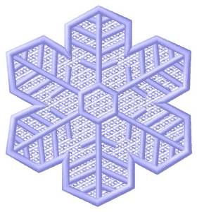 Picture of Purple Snowflake Machine Embroidery Design